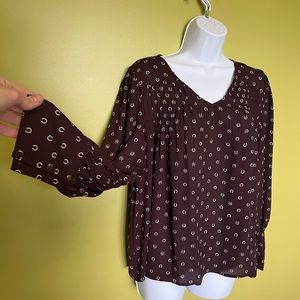 Ann Taylor Horseshoe Blouse
